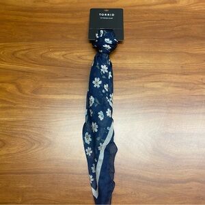 Torrid Blue and White Floral Scarf